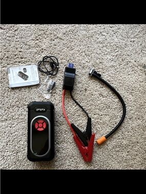 Portable Jump Starter and Charger - Black with Red Accents
